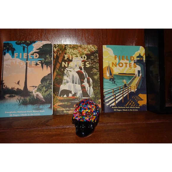 Small Rainbow Sprinkles Resin Skull oddity curiosity witchy pastel goth gothic - Picture 7 of 15